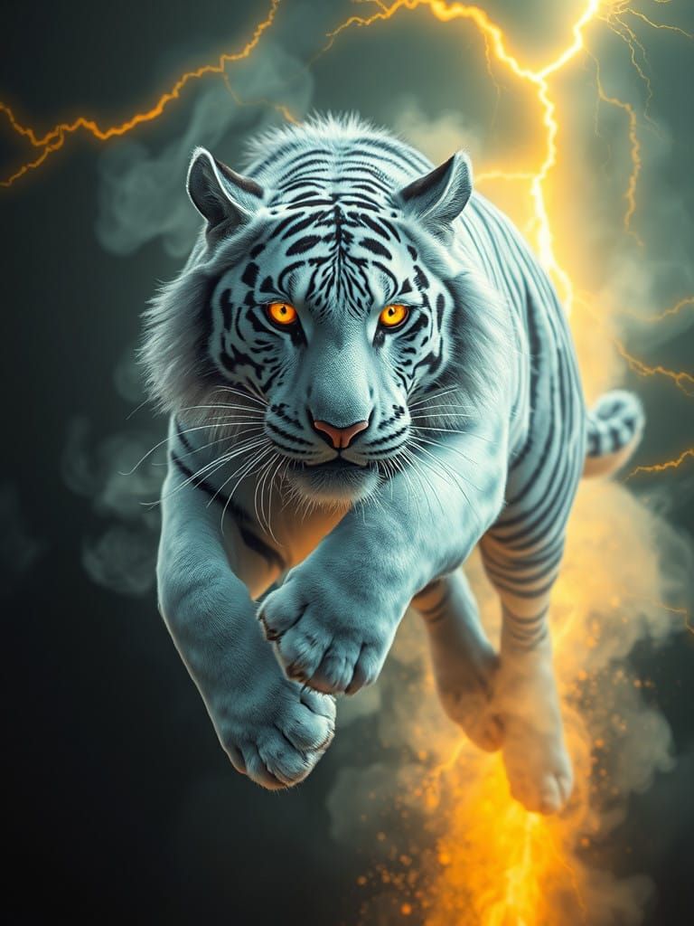 Smoke tiger  by @Roswarcus
