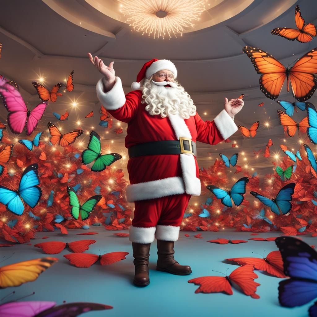 Santa Claus and Butterflies