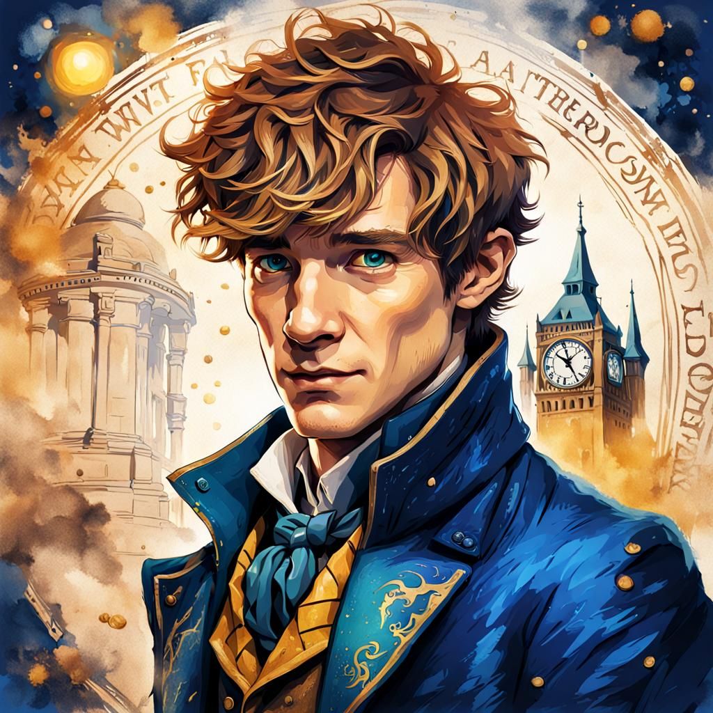 Newt Scamander (Fantastic Beasts Movie Trilogy) AI Generated Artwork