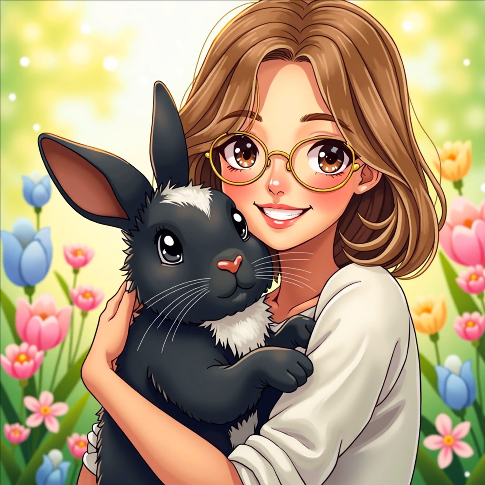 Lola the Lionhead and Linnea Anime Style