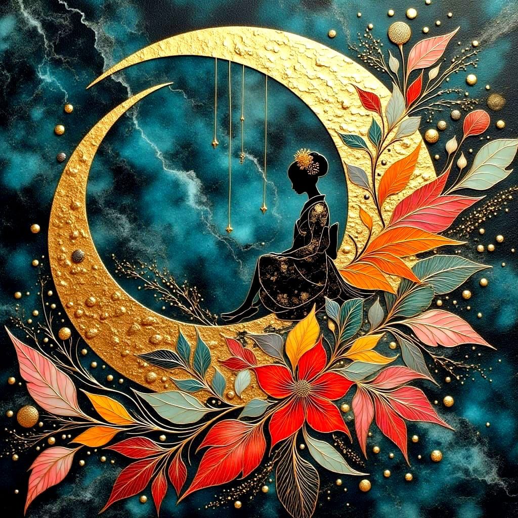 Napping on a 🌙 Crescent Moon   by @Melanie Rhoades 