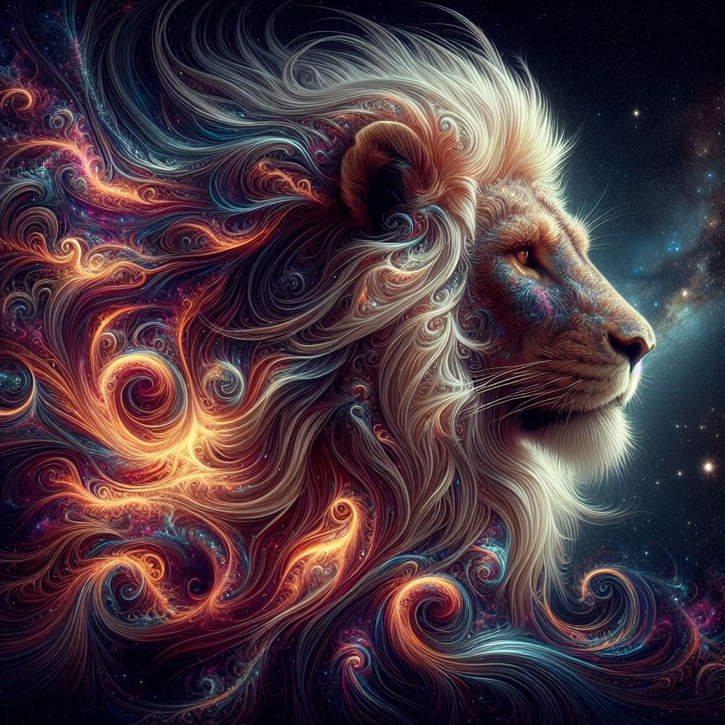 Lion fractal art