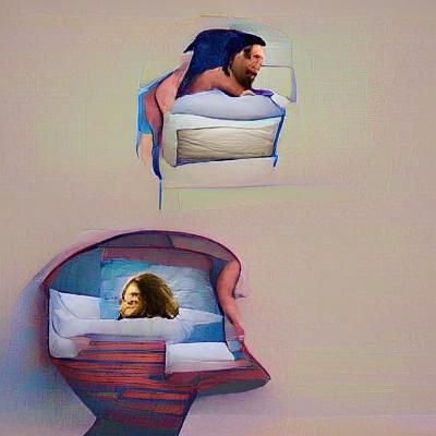 A woman who's just in his head 
And she sleeps in his bed