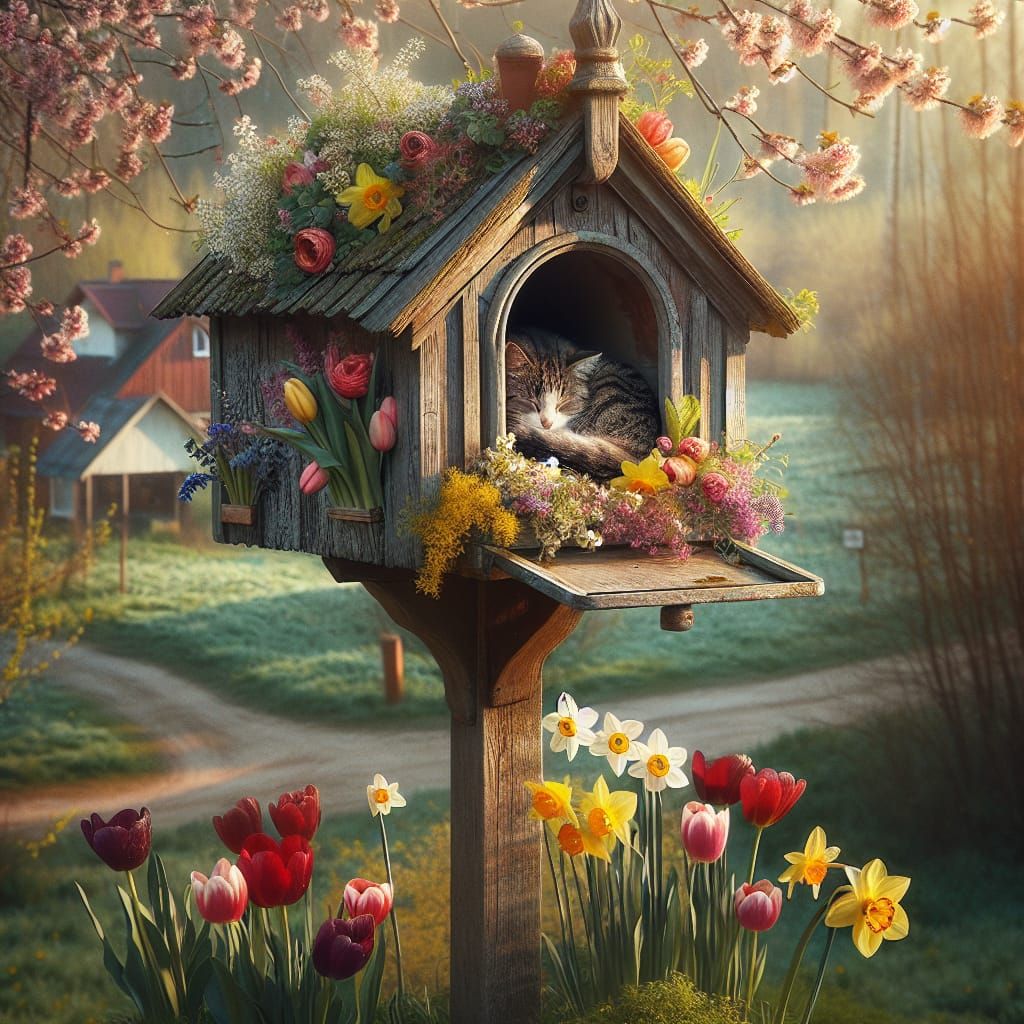 Spring Mailbox  by @Foul Rabbit