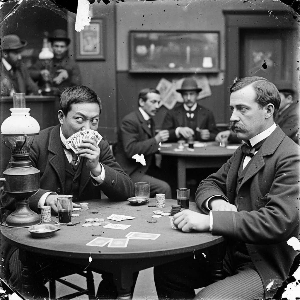 Percival Dovetail, a local cardsharp, considers his good for...