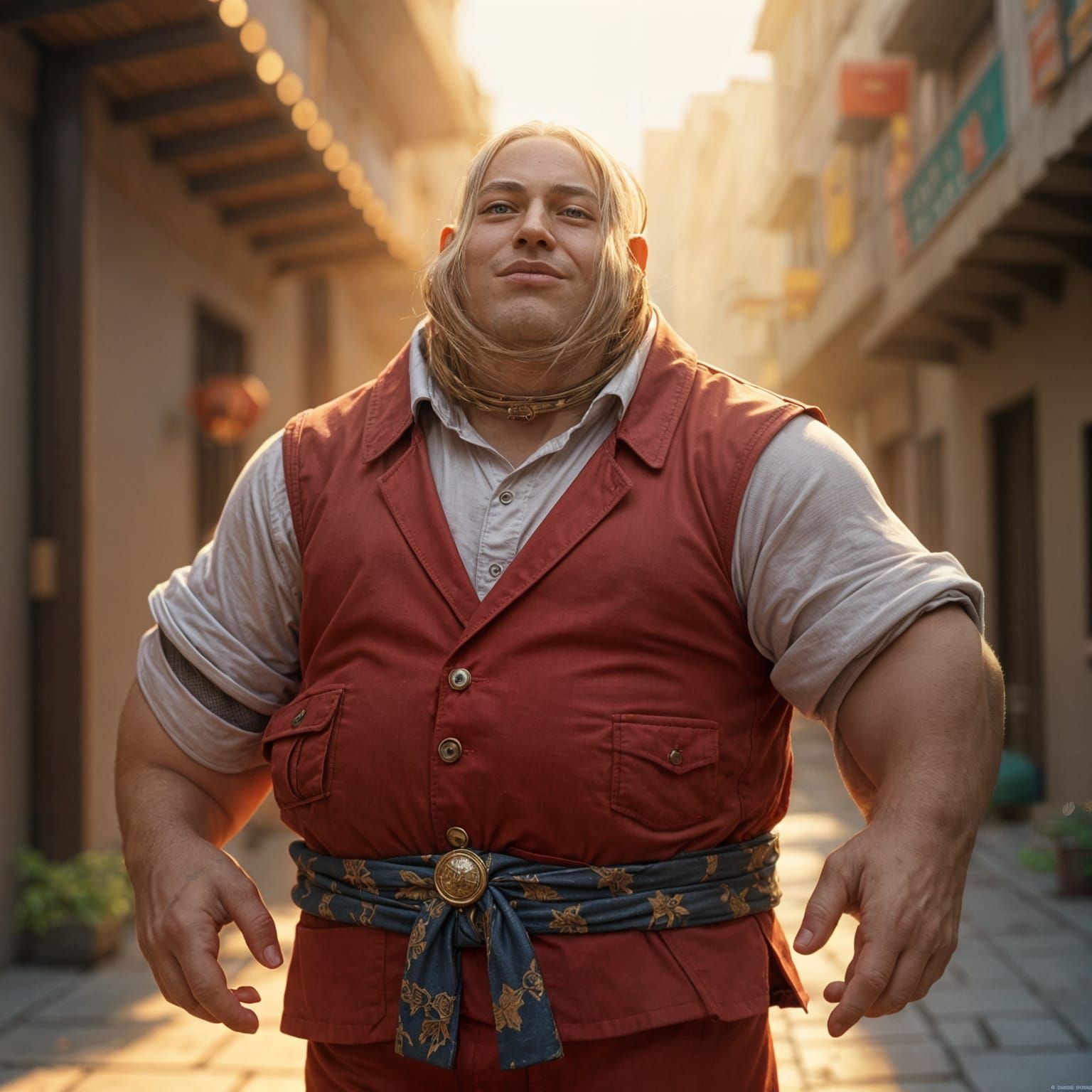 Friendly Bald Man: 3D Anime Art