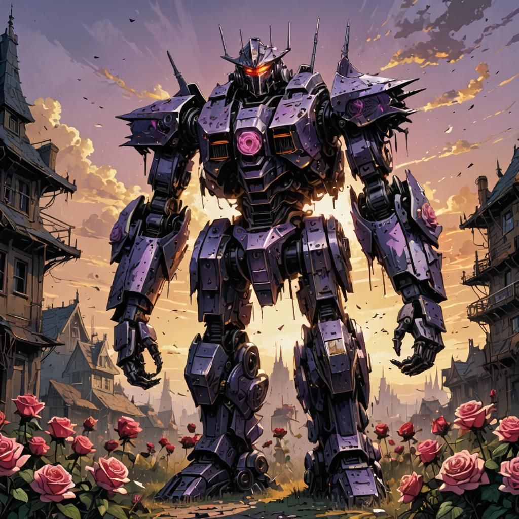 Lavender Hued Mecha  by @JollyNewt