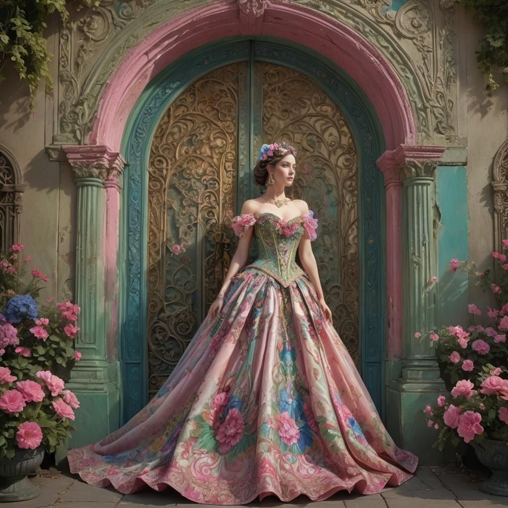 Timeless Beauty, A Floral Gown in Bloom NoTheme Thursday Daily