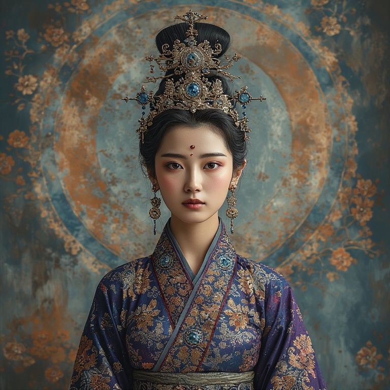 Serenity in Silk and Sapphire