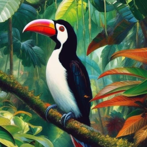 Toco Toucan in the Jungle