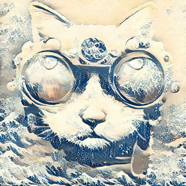 Christmas spooky Cat steampunk