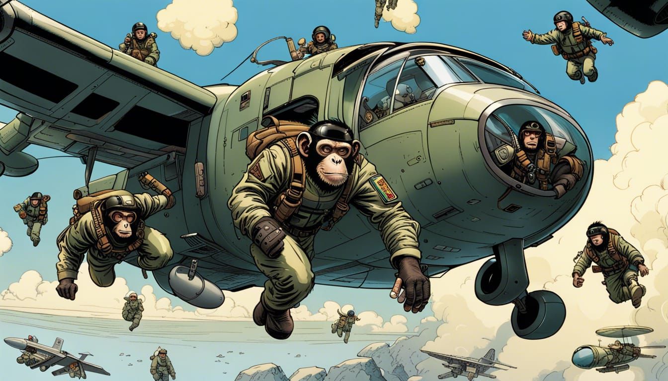 Air Assault Apes  by @Fiste