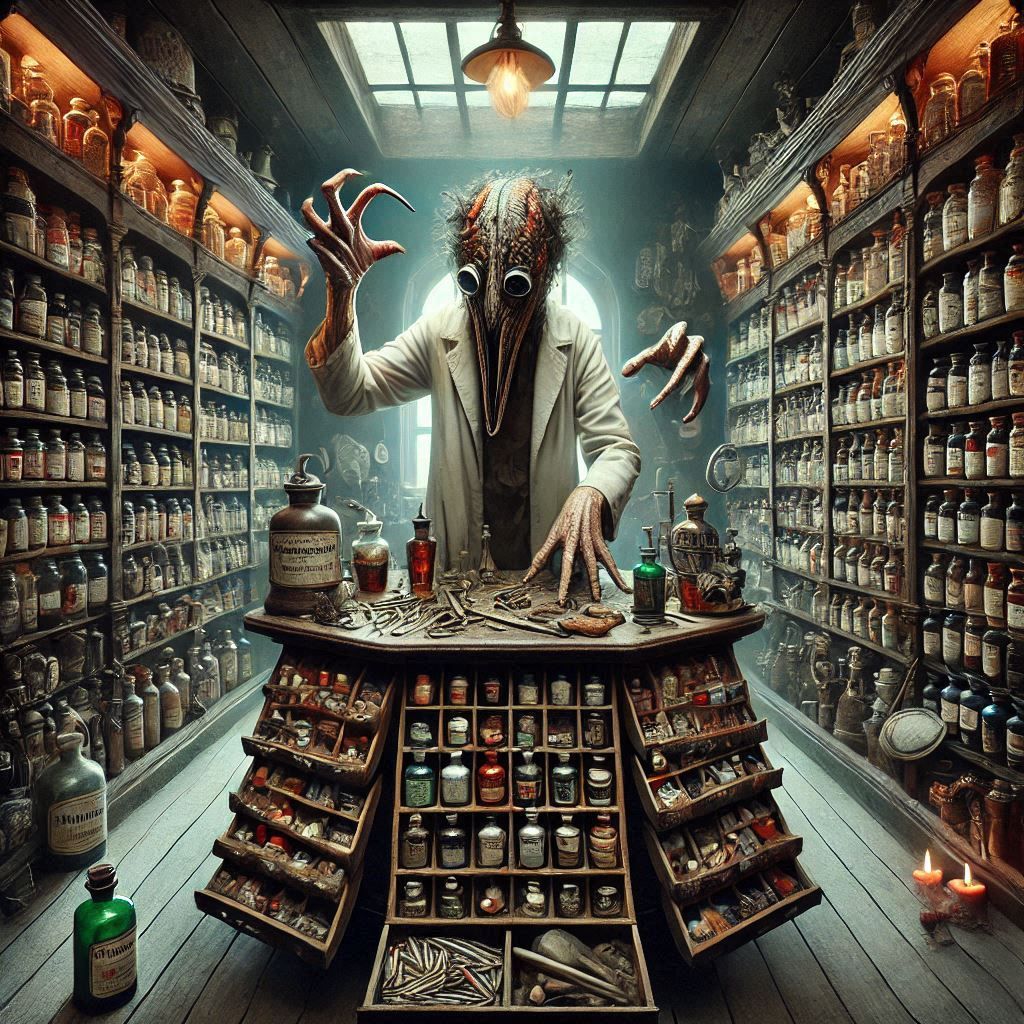 Demented apothecary - never use your own product