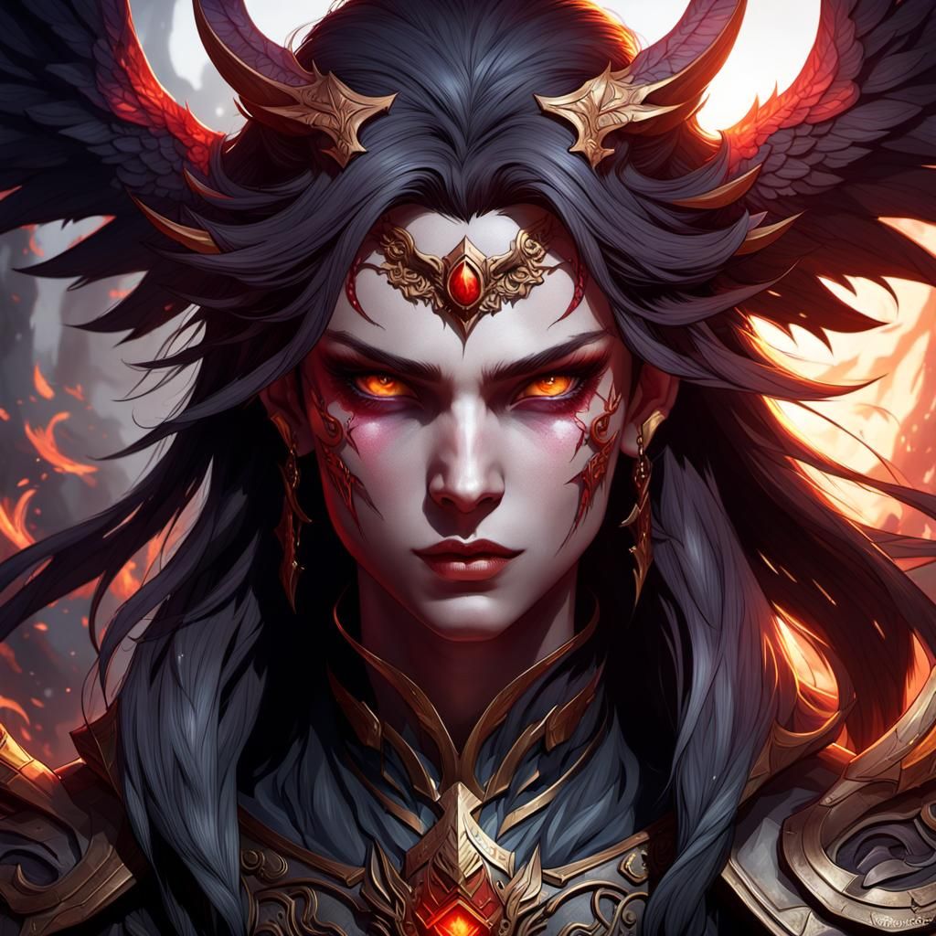 Demonic vampire Phoenix warrior