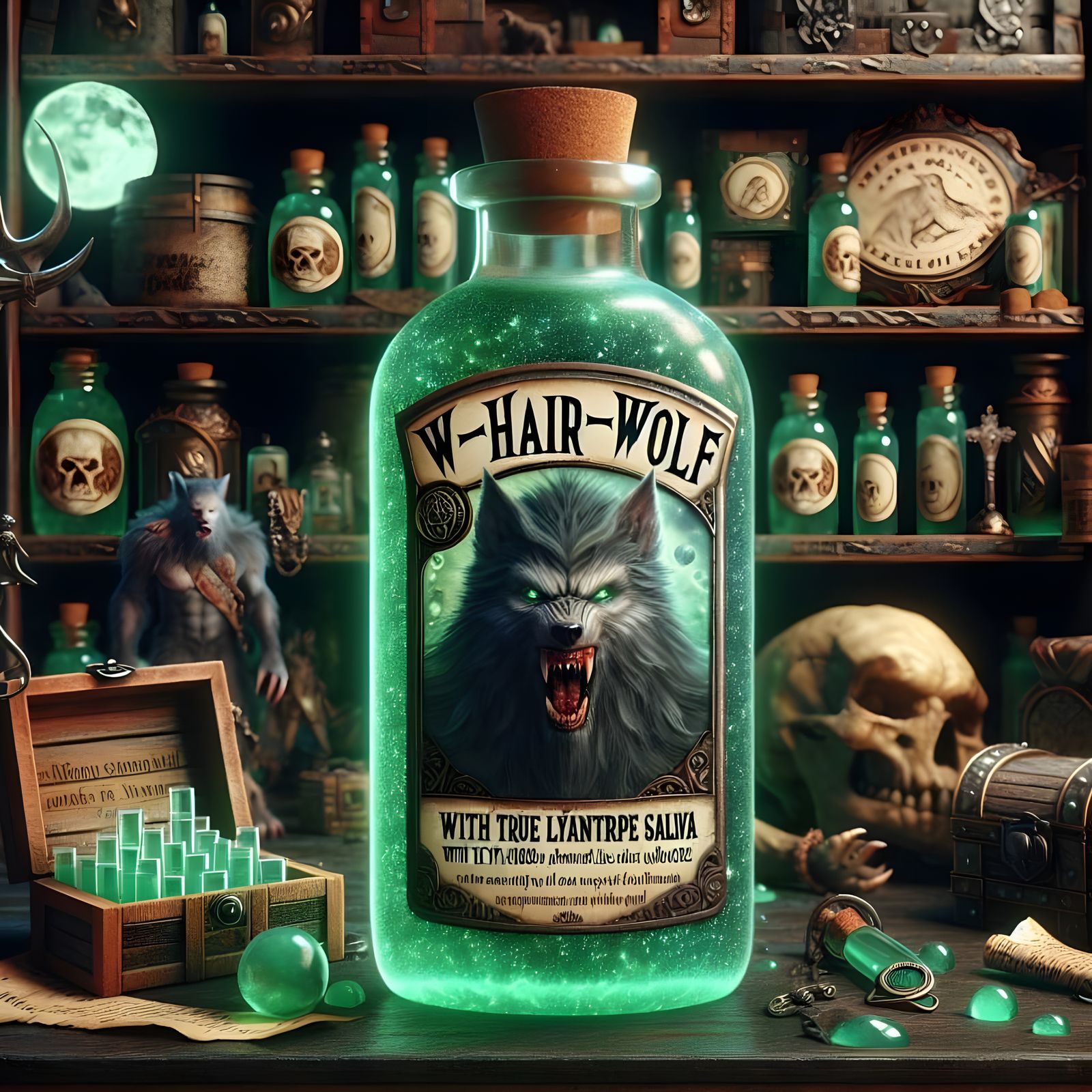 W-hair-Wolf, the new shampoo with real lycanthrope saliva, for hair loss and silky smooth touch  by @BM