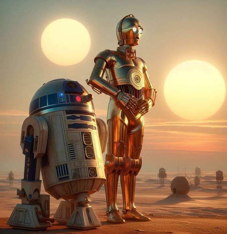 C3P0 and R2D2 from Star Wars