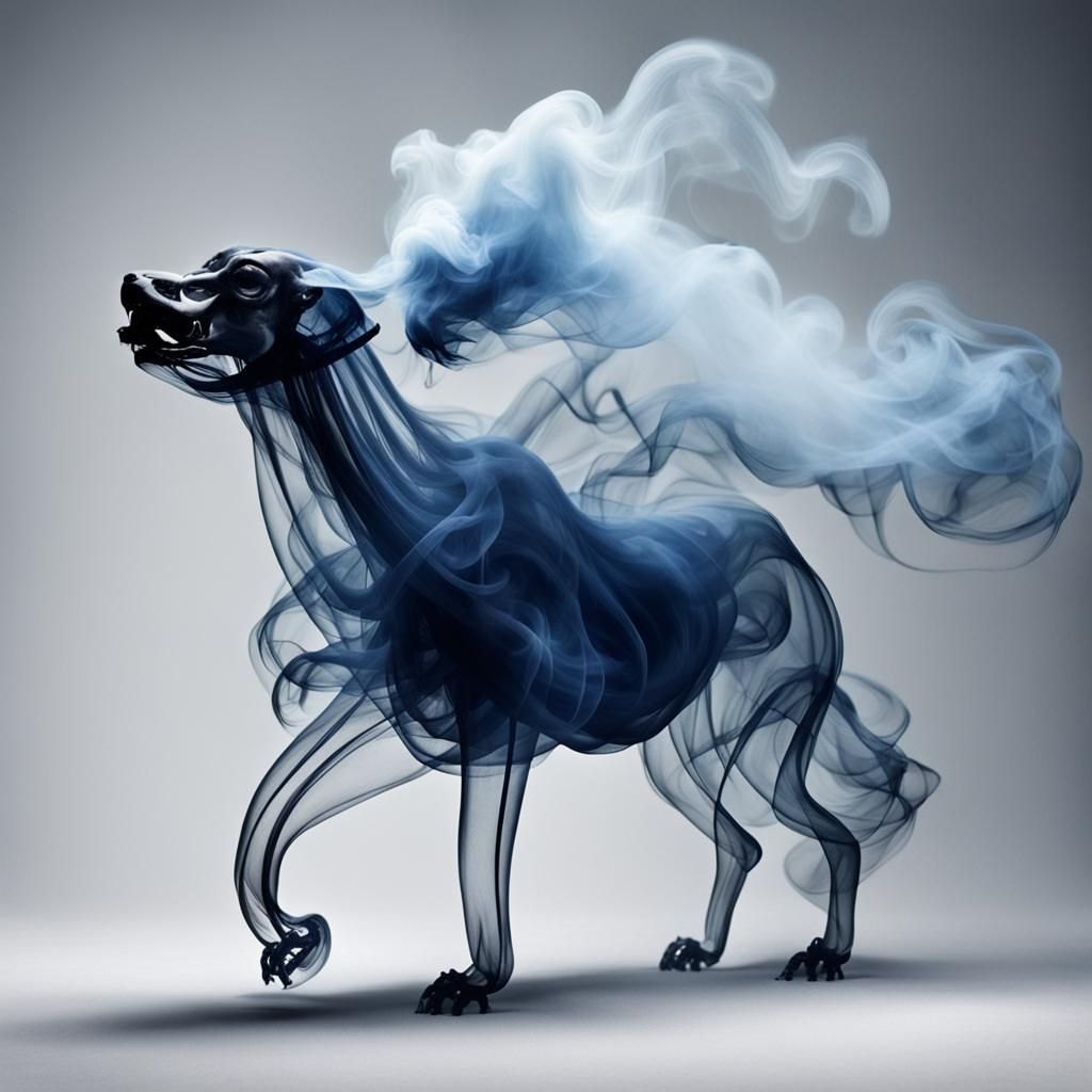 Something Made of smoke, shape Like a animal - AI Generated Artwork ...