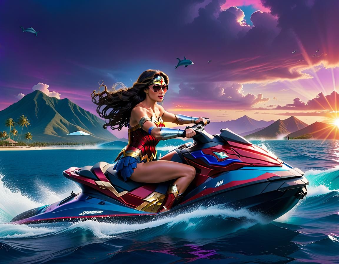 Wonder woman on vacation  by @Eve