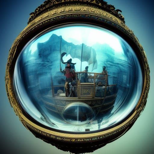 Pirate trapped in his last prison, 4K ultra hyper realism