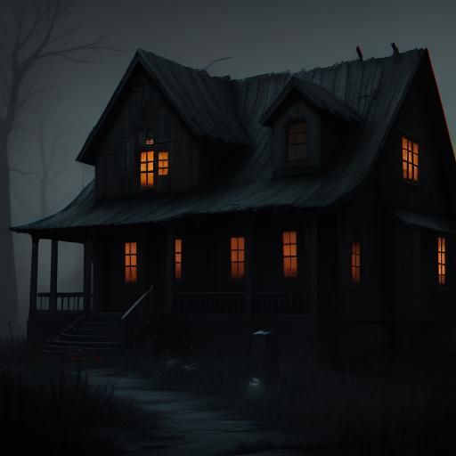 Creepy house - AI Generated Artwork - NightCafe Creator