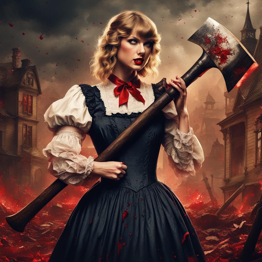 Taylor swift as a horror villian - AI Generated Artwork - NightCafe Creator