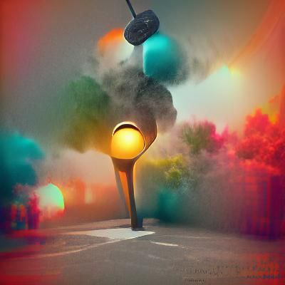 dreamy street lamp