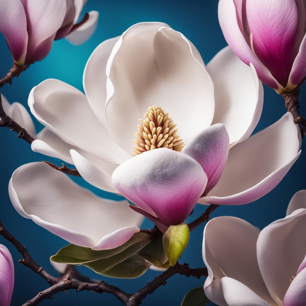 Macro photo of a magnolia blossom