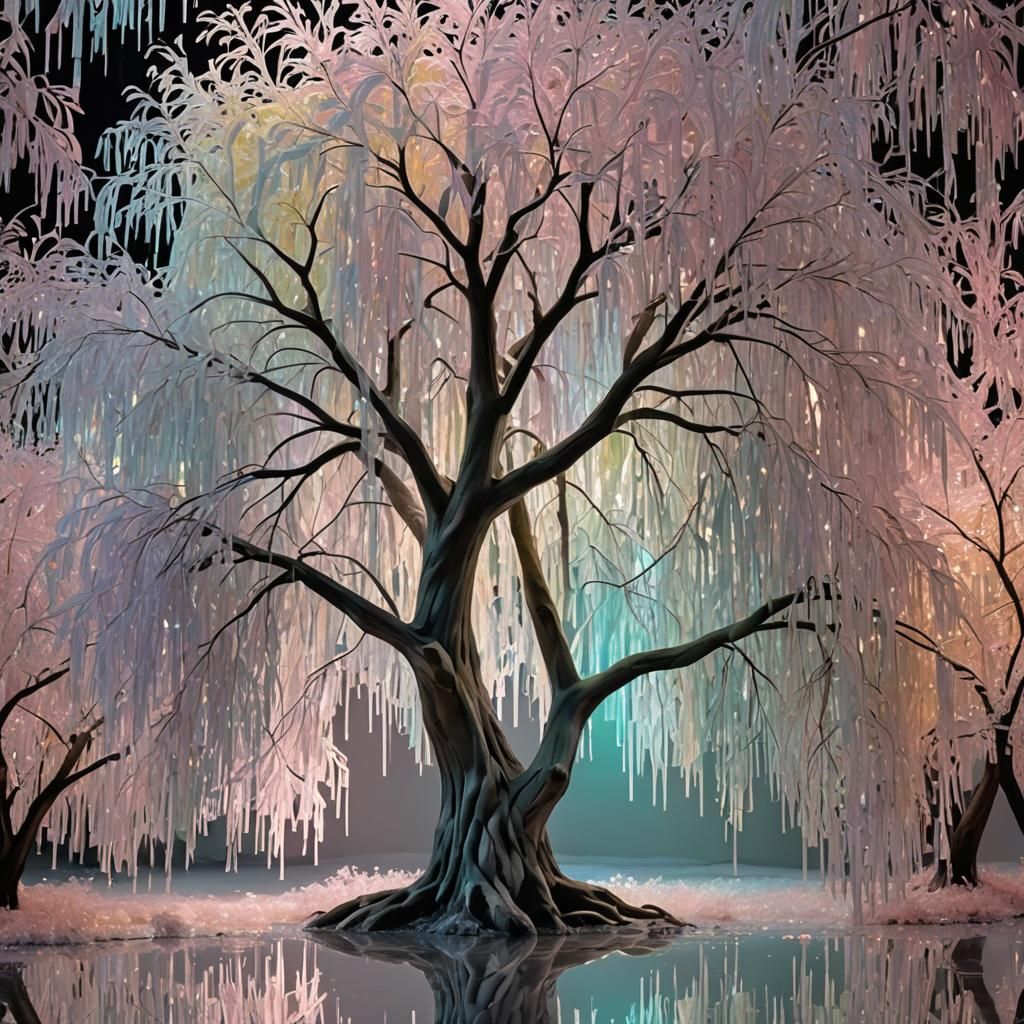 cut crystal willow tree, pastel colors  by @Lady of the Thorns