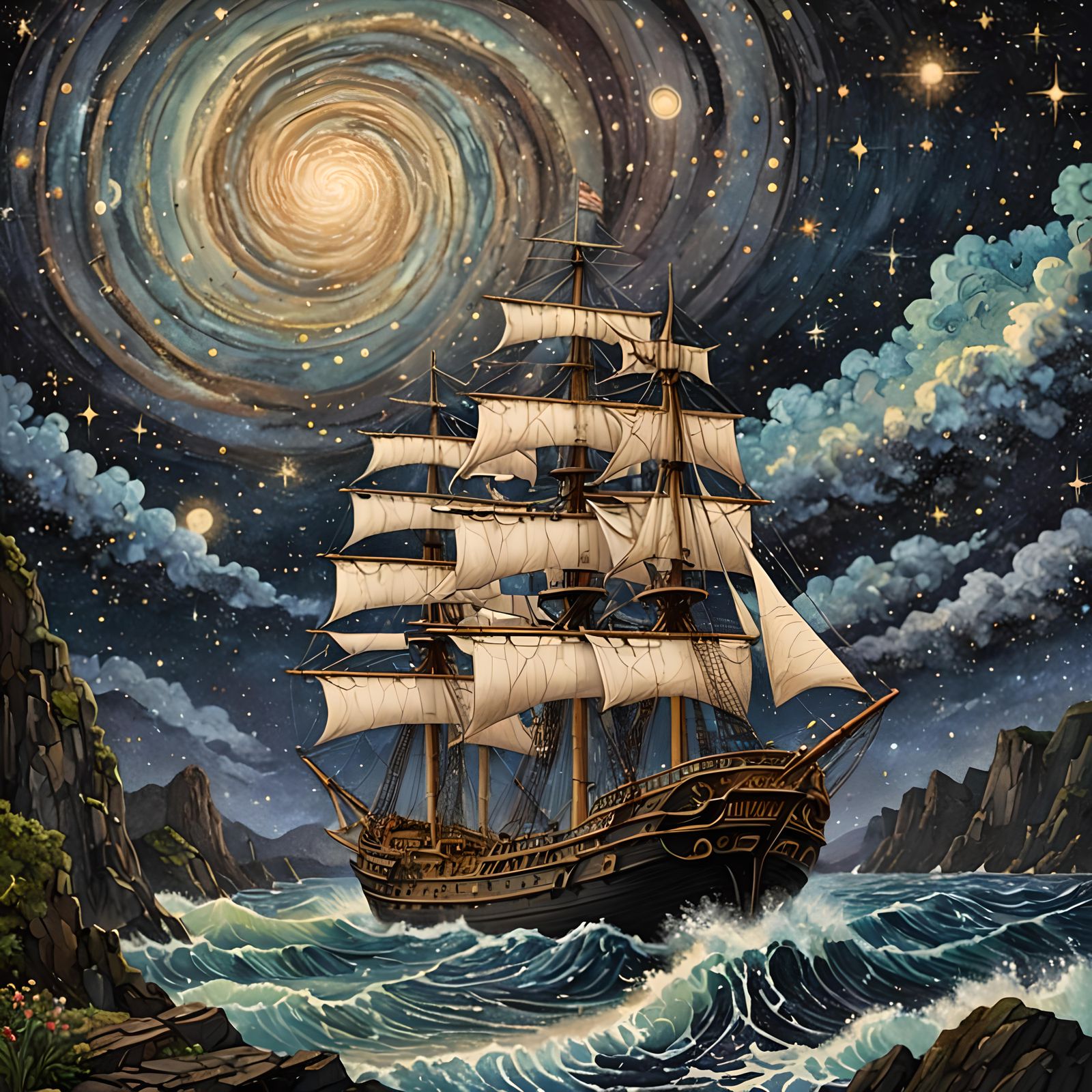 Starry Voyage  by @lawrencelot