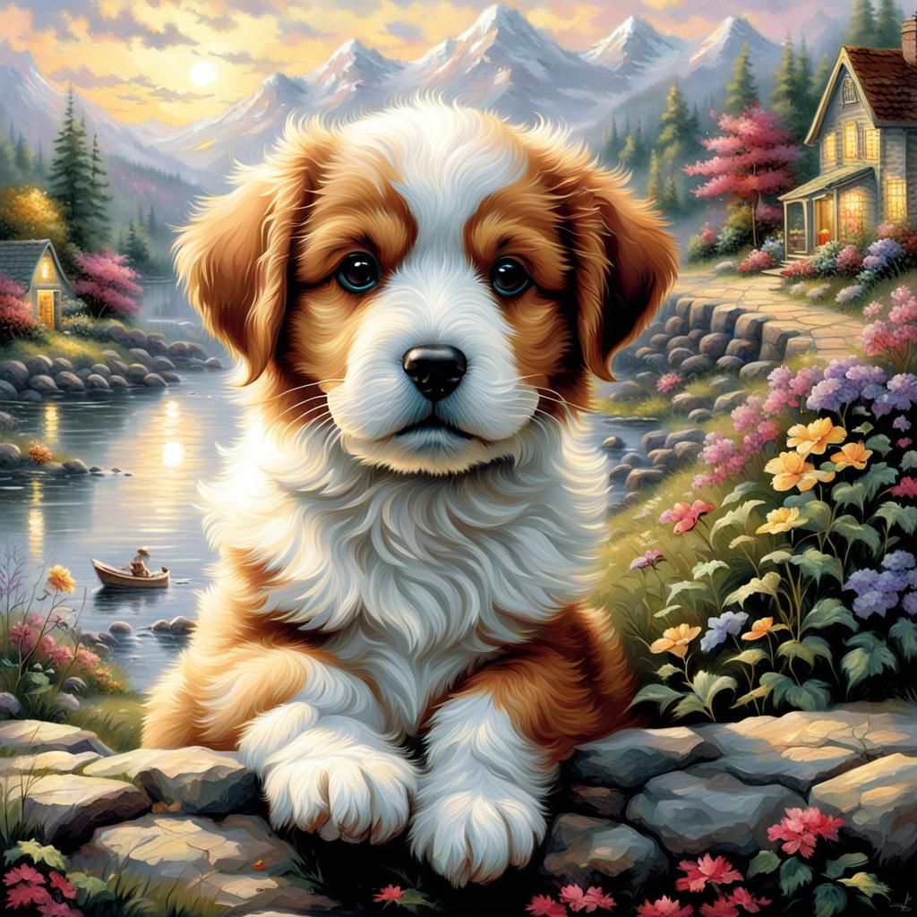 A beautiful cute puppy,