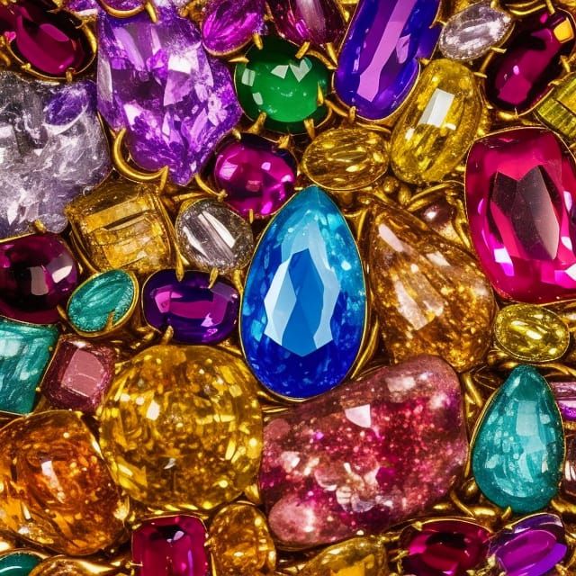 Jewels Gems and Precious Metals AI Generated Artwork NightCafe Creator