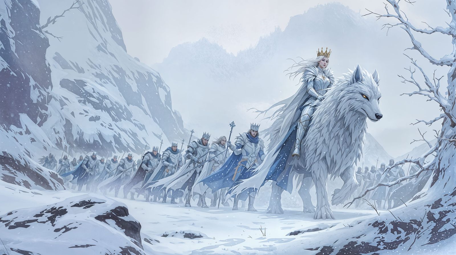 The Ice Queen's Procession  by @Runarguten