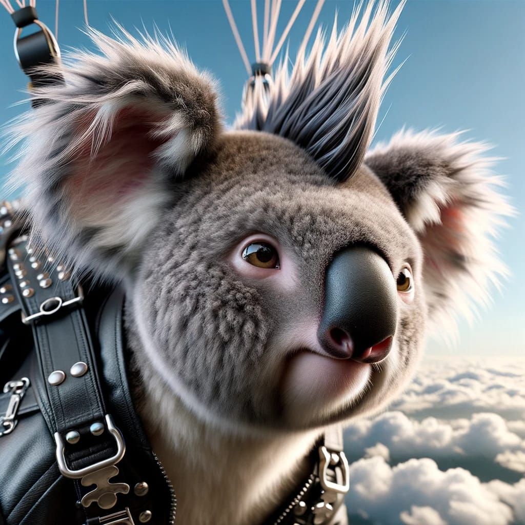 Punk Bikin' Koala Skydiver (D3)