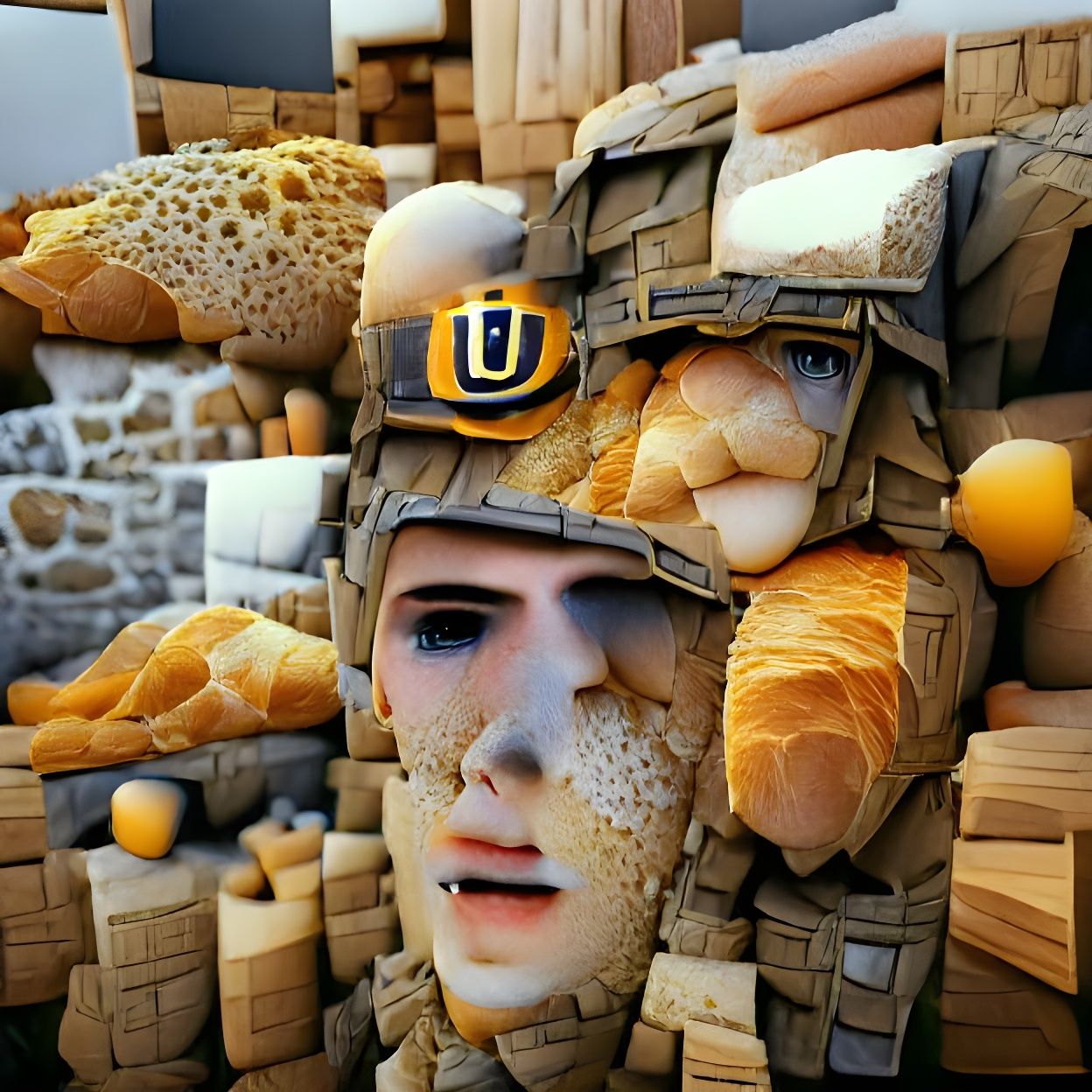 Army soldier made of bread 3rd Try