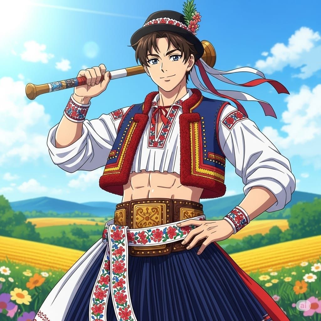 Slovak Folklore Meets Anime (Lad version)