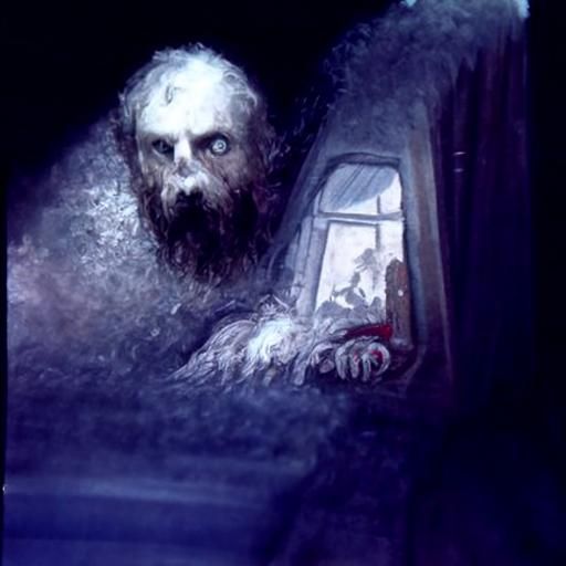 A scary man Looking at me from his cabin window