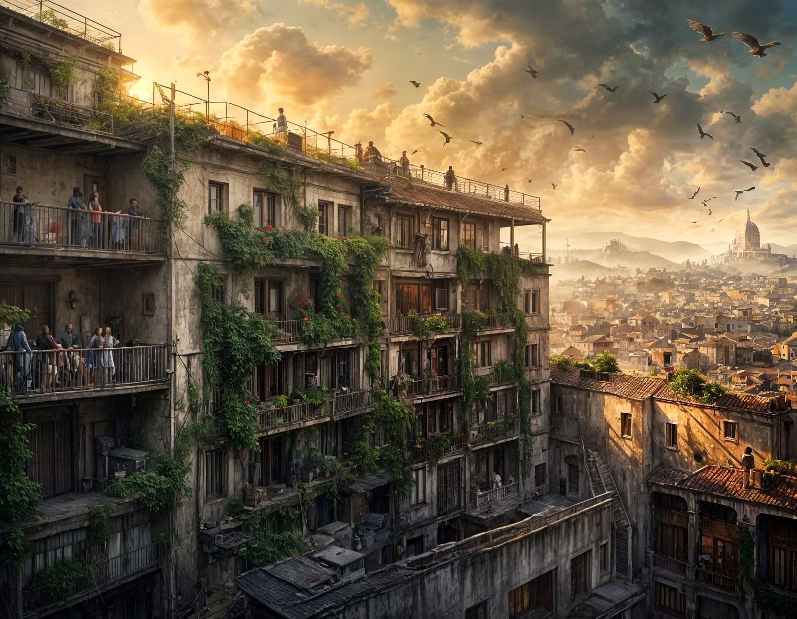 A Pause Over the City