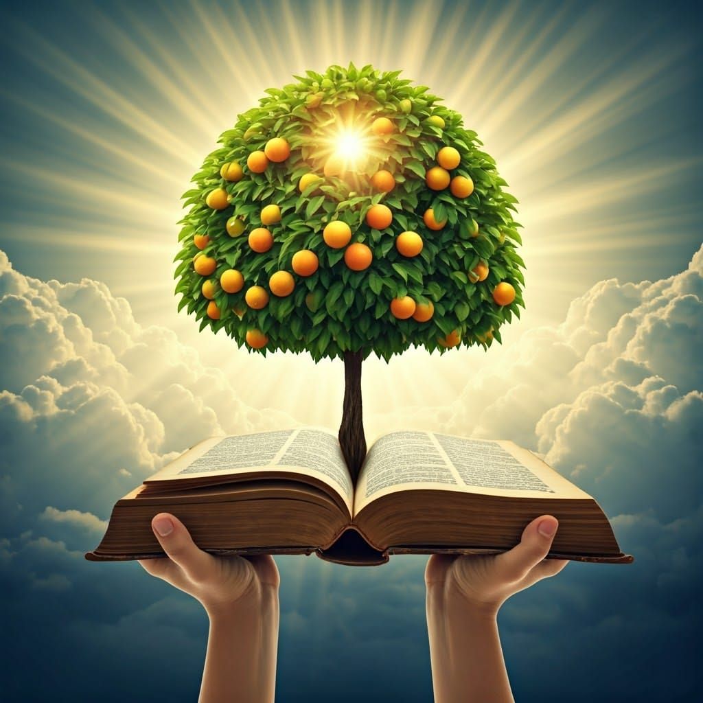 Ancient Tree of Life Blooms with Heavenly Fruit