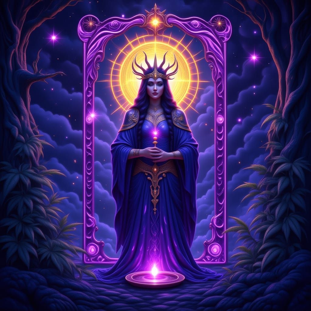 Courage Tarot Card: Dark Fantasy Concept Art