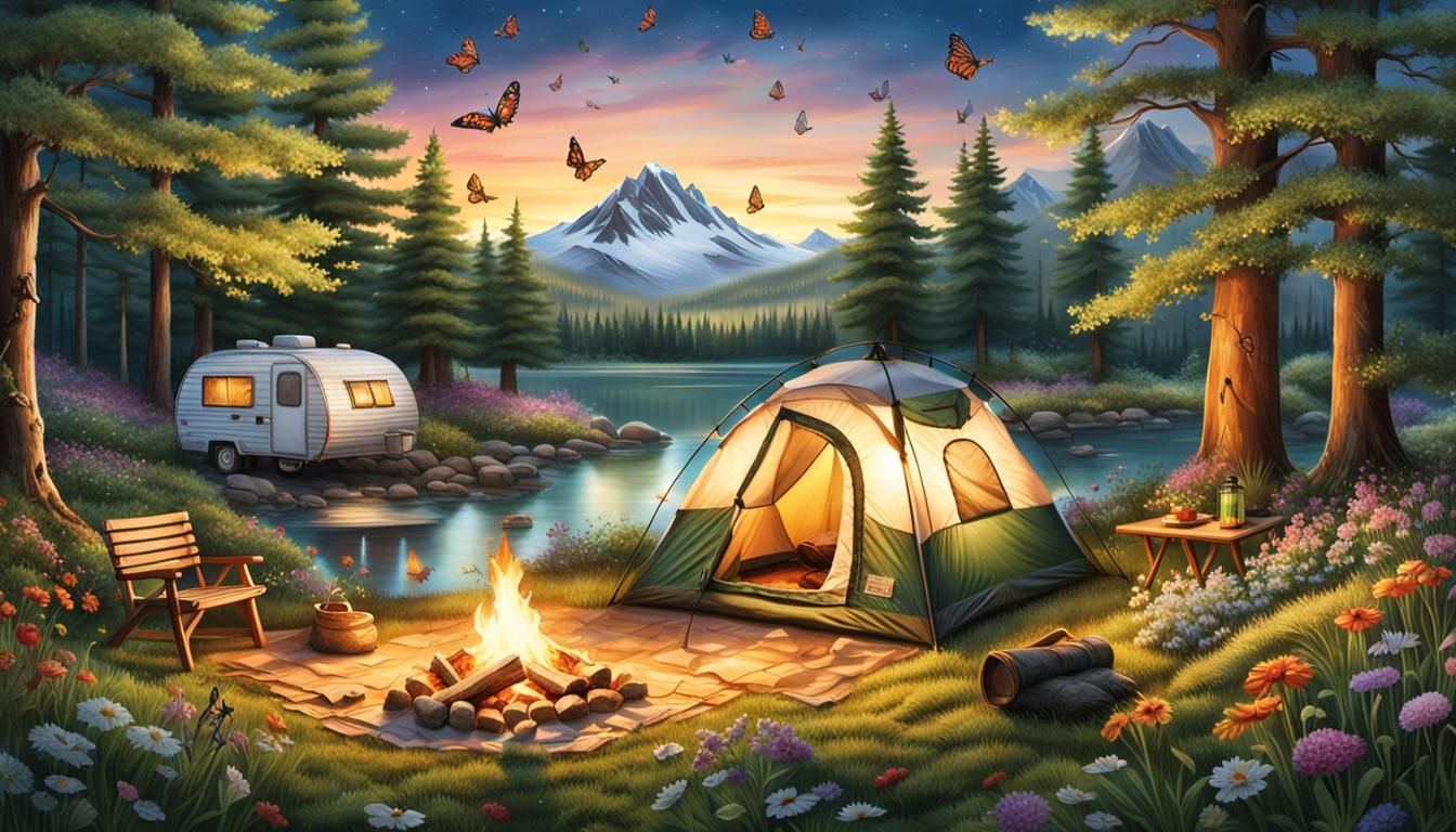 Spring Camping  by @Charlotte