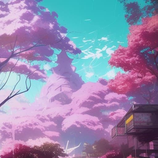 Sakura tree anime wallpaper