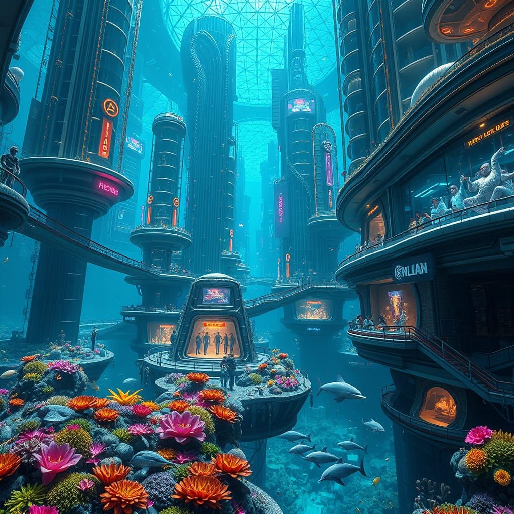 futuristic underwater city  by @undefined