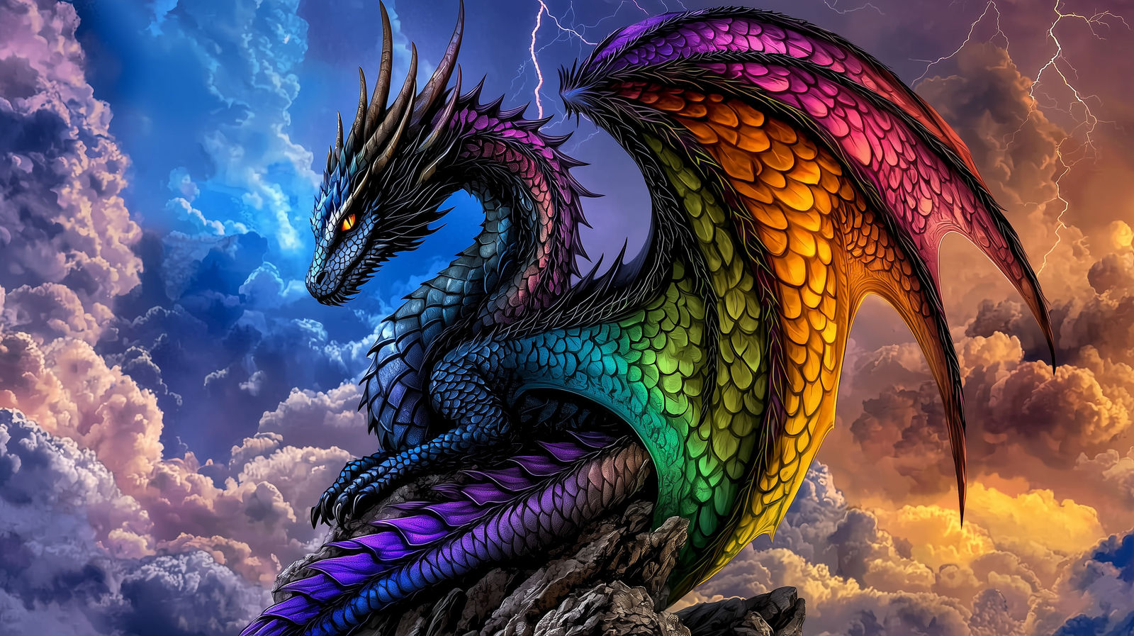 Dark rainbow dragon