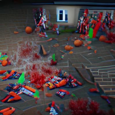 Scary Halloween Massacre 8K 3D 8k resolution