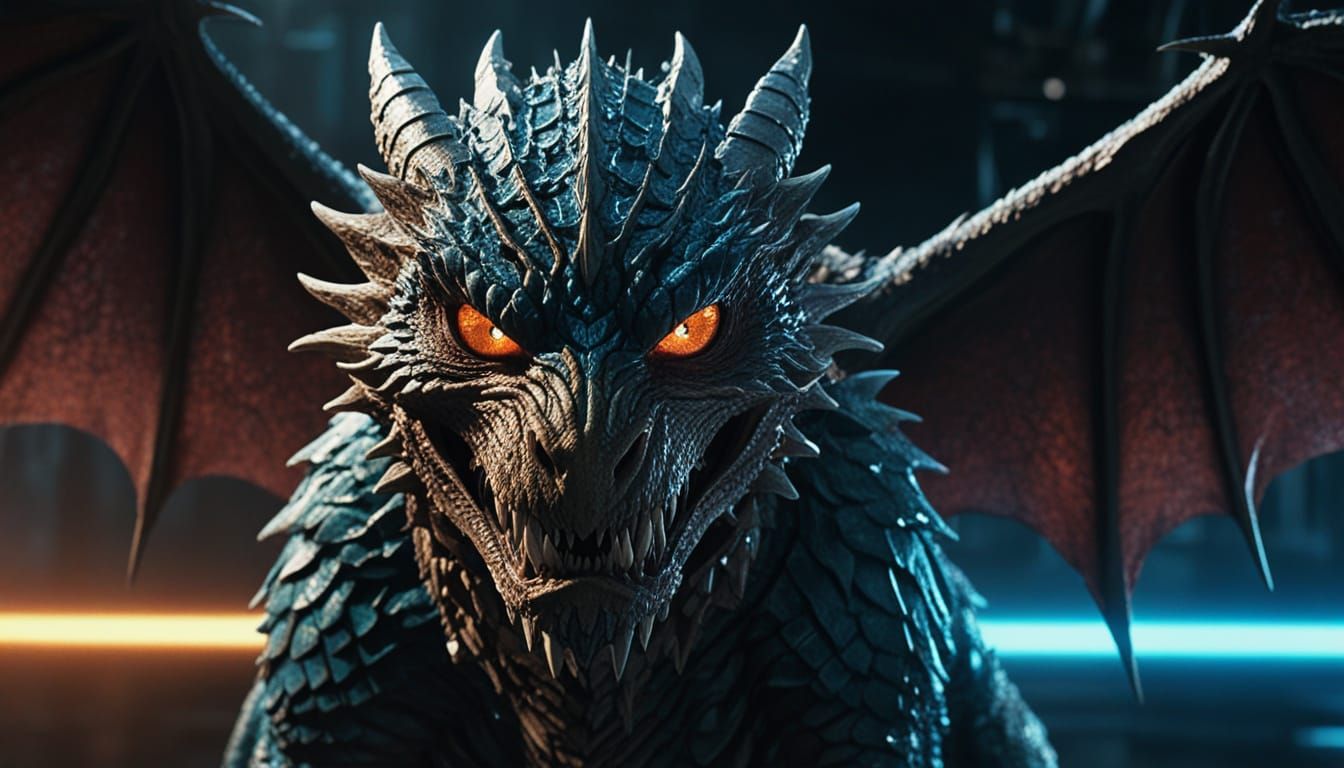 Full body pose. Cybertronic Smaug.