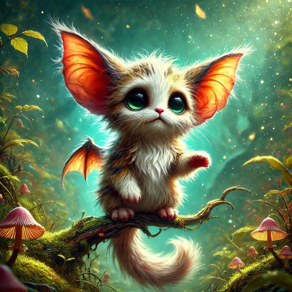 adorable fairy-tale fantasy creature portrait..