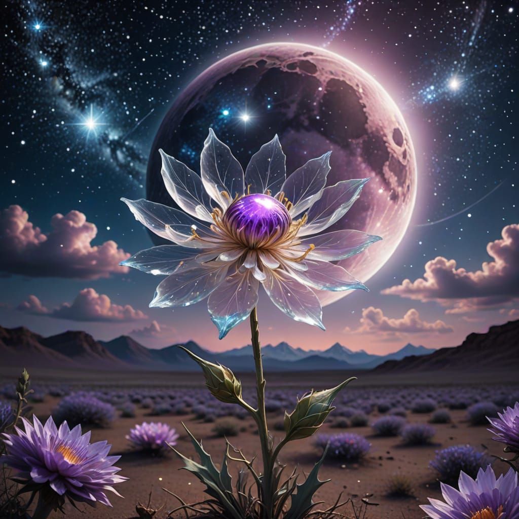 Crystal Bloom in the Starlit Dunes  by @Jynx