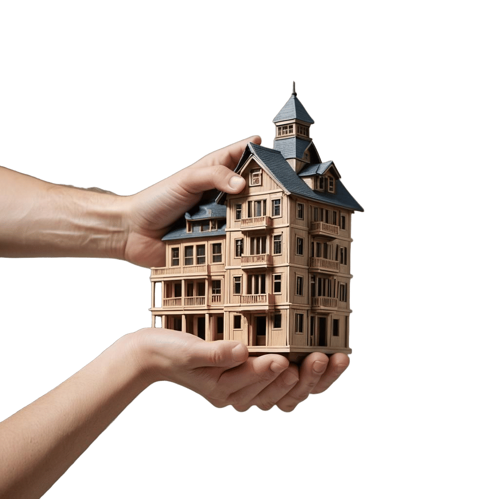 Hand Holding Building in Professional Photography