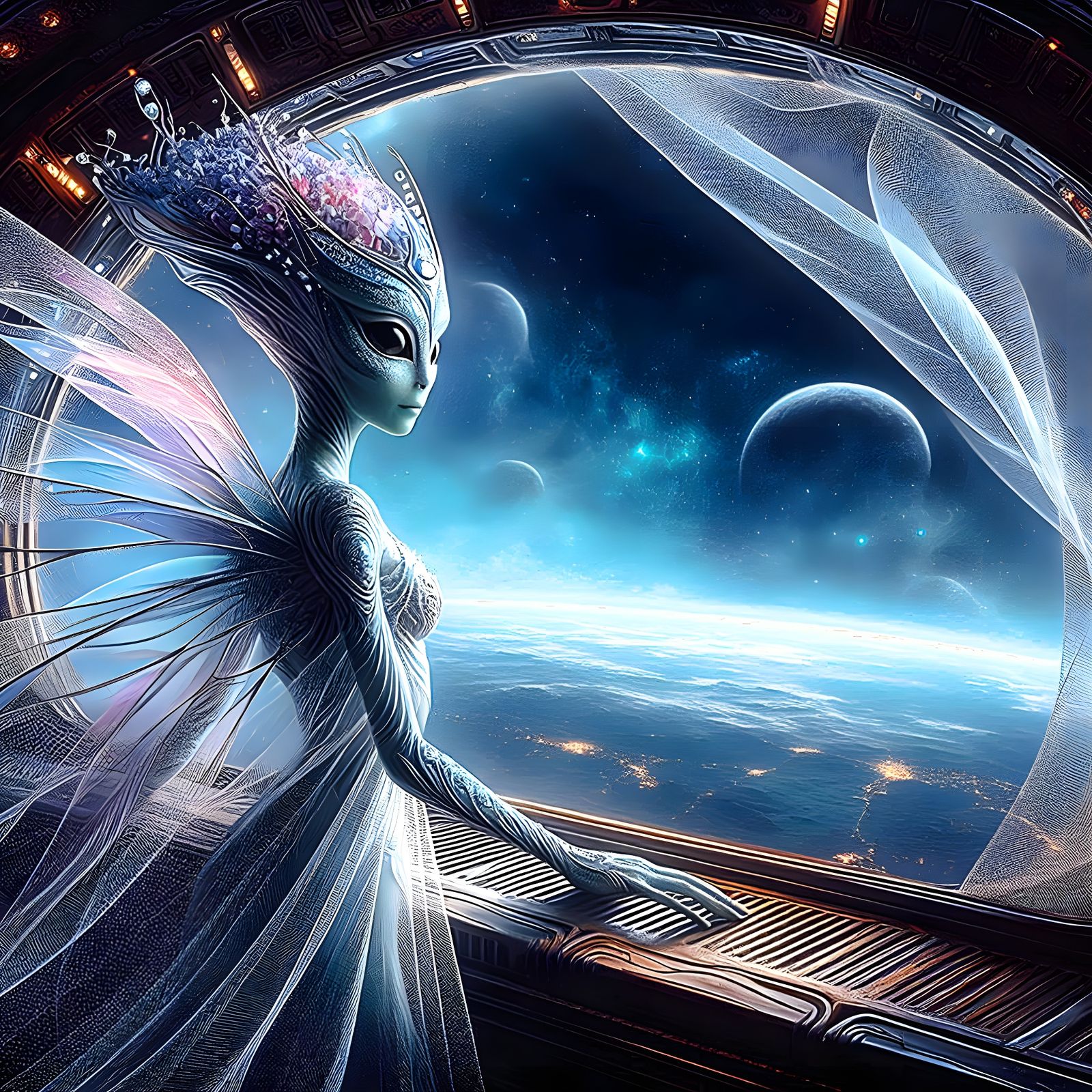 alien lady looking for a new home...