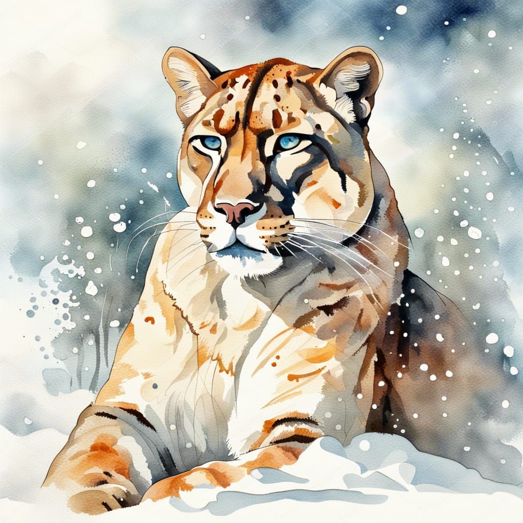 Panther In The Snow